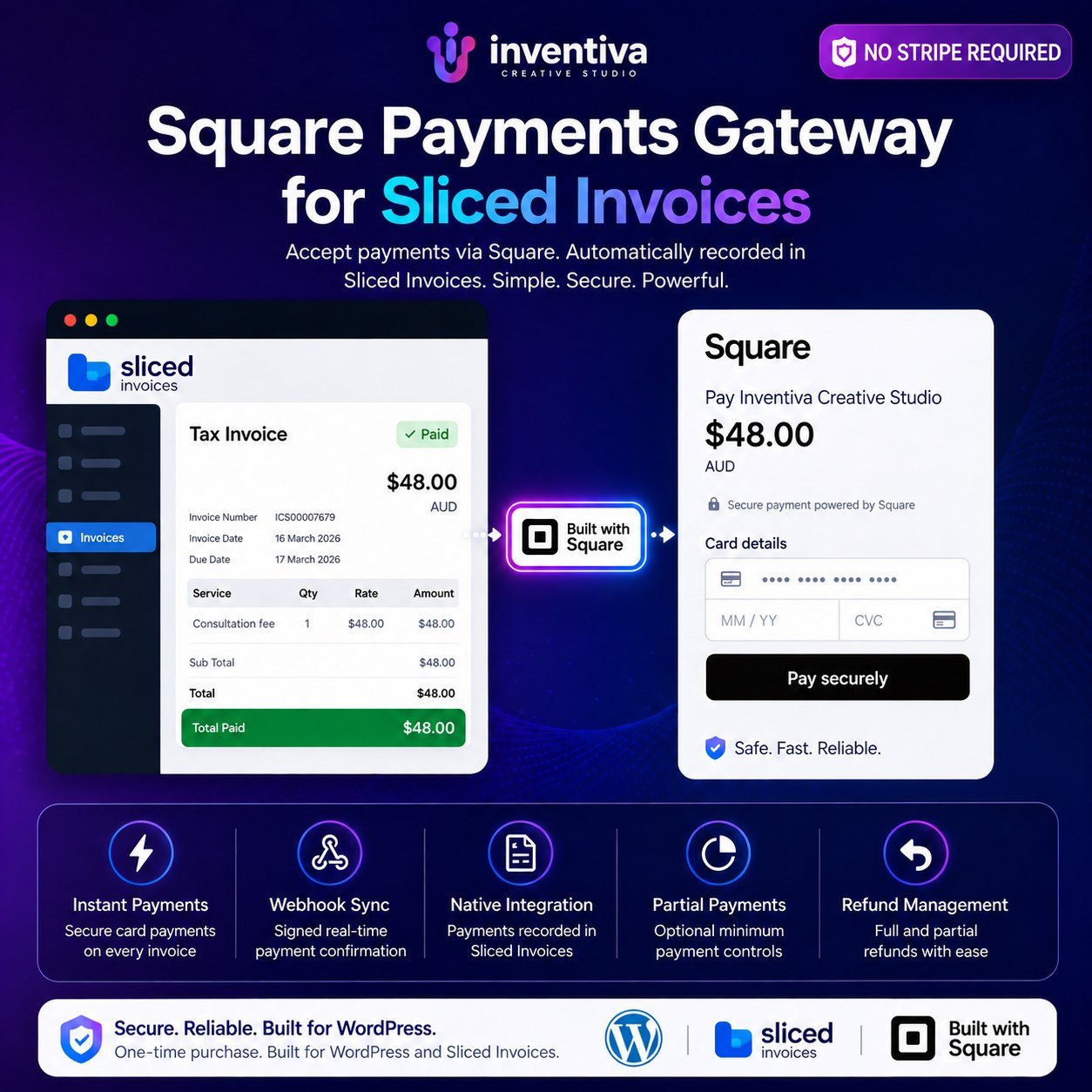 Square Payments Gateway for Sliced Invoices (WordPress Plugin)